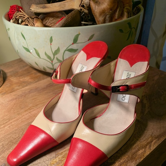 High heel Jimmy Choo. Gently used. light crease on front of shoe. classy shoe. - Picture 2 of 6